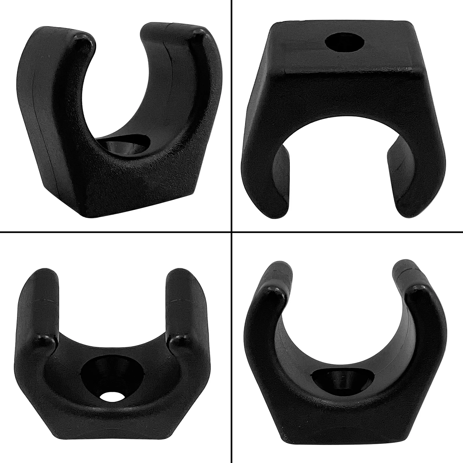 High Quality Ladder Hook Clips Pipe Clamps For 24mm Tube Nylon 1pc/2pcs 24mm/0.95inch 26mm*32mm Black Boat Yacht