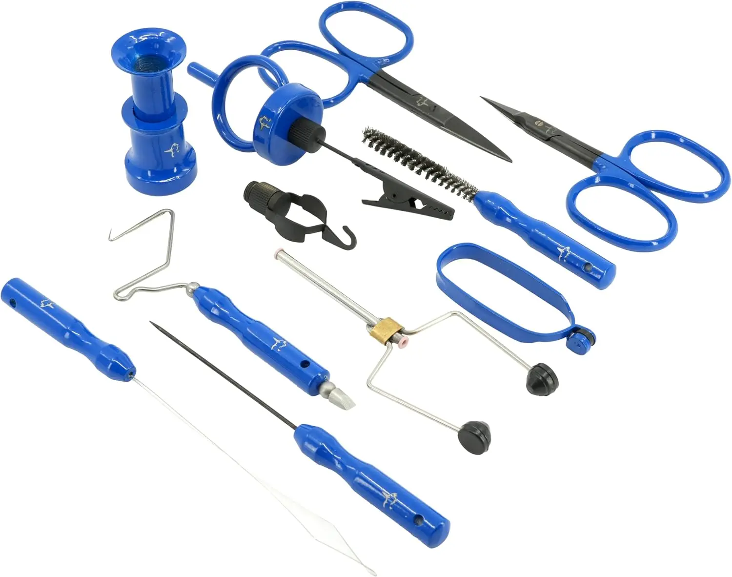 

Полный набор для вязания мушек с кейсом, ножницами, катушкой и инструментами - 11 предметов, синий набор