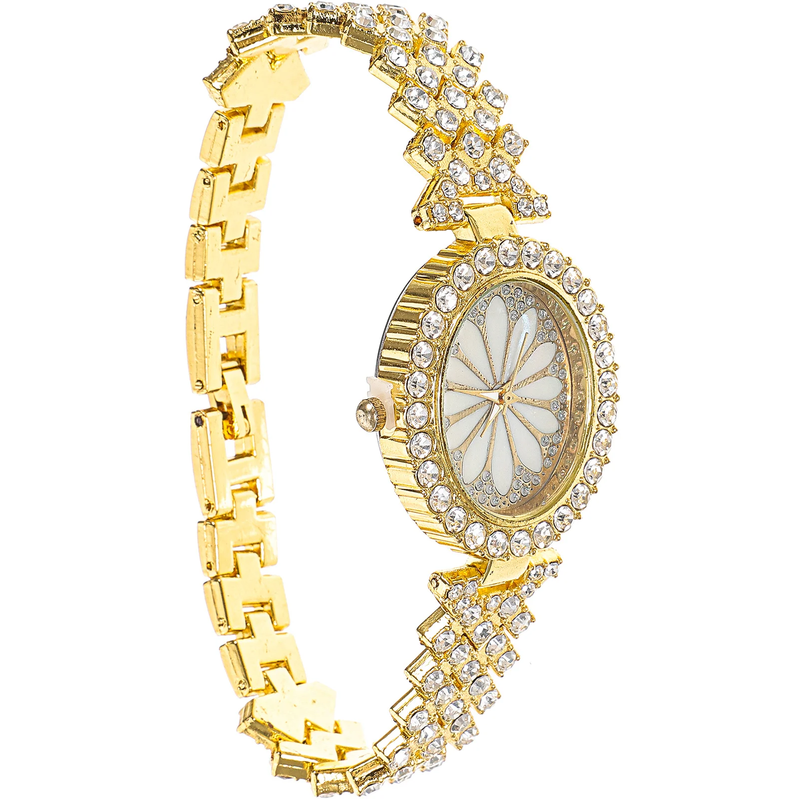 ساعة يد نسائية أنيقة مزينة بحجر الراين، زخرفة رائعة، ساعة يد مزخرفة كاجوال عصرية #6