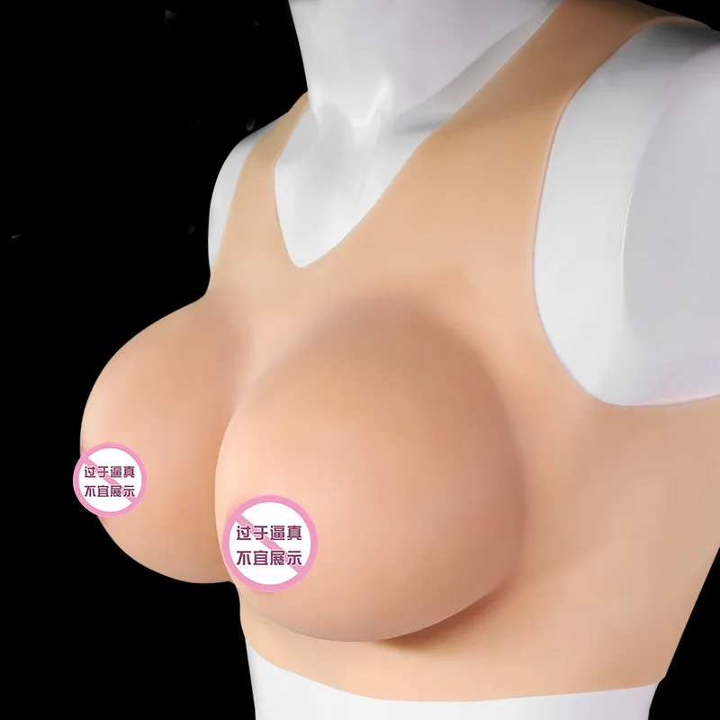 

Simulated Breast Fake Silicone Breast Forms Half Body Huge Boobs Gel Flocking Transgender Drag Queen Shemale Crossdress Tomboy