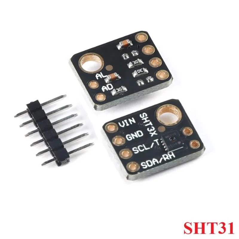 10PCS SHT31 Temperature SHT31-D Humidity Sensor Module Microcontroller IIC I2C Breakout Weather 3V 5V Compliant For Arduino