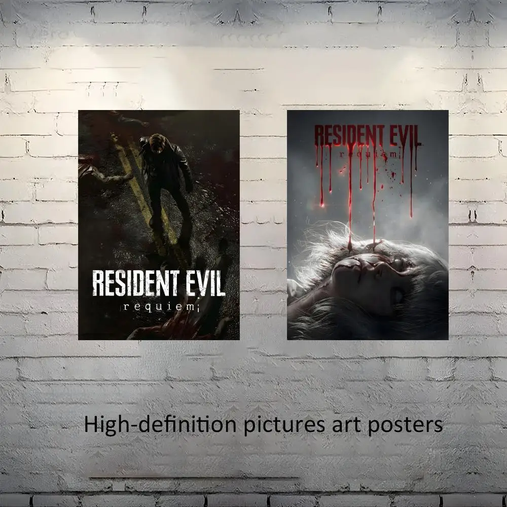 Resident Evil Requiem Poster Frameless poster pp Matte adhesive paper for Living room hallway bedroom