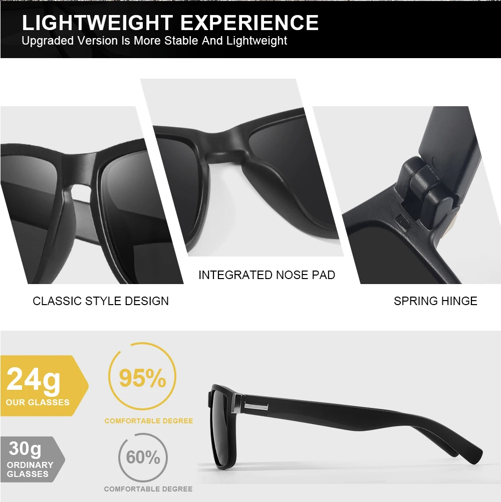 CRIXALIS Mode Vintage Quadratische Sonnenbrille für Männer Frauen Fahren Luxus Marke Designer Sonnenbrille Anti-Glare Retro Shades UV400 – Detail 2