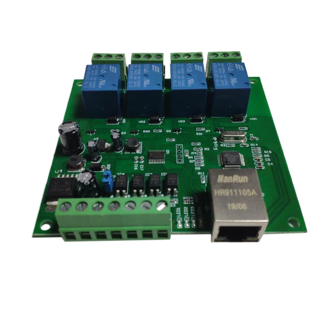 

Плата дистанционного управления ABBG-LAN Ethernet RJ45 TCP/IP WEB с 4-канальным реле и сетевым контроллером UDP W5500