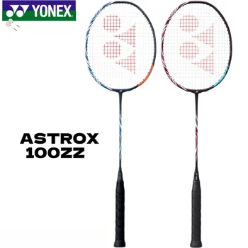 YONEX Badminton Racket ASTROX 100ZZ Blue Red Carbon Offensive Professional Yonex Ax100zz Badminton Racket With Line 4U