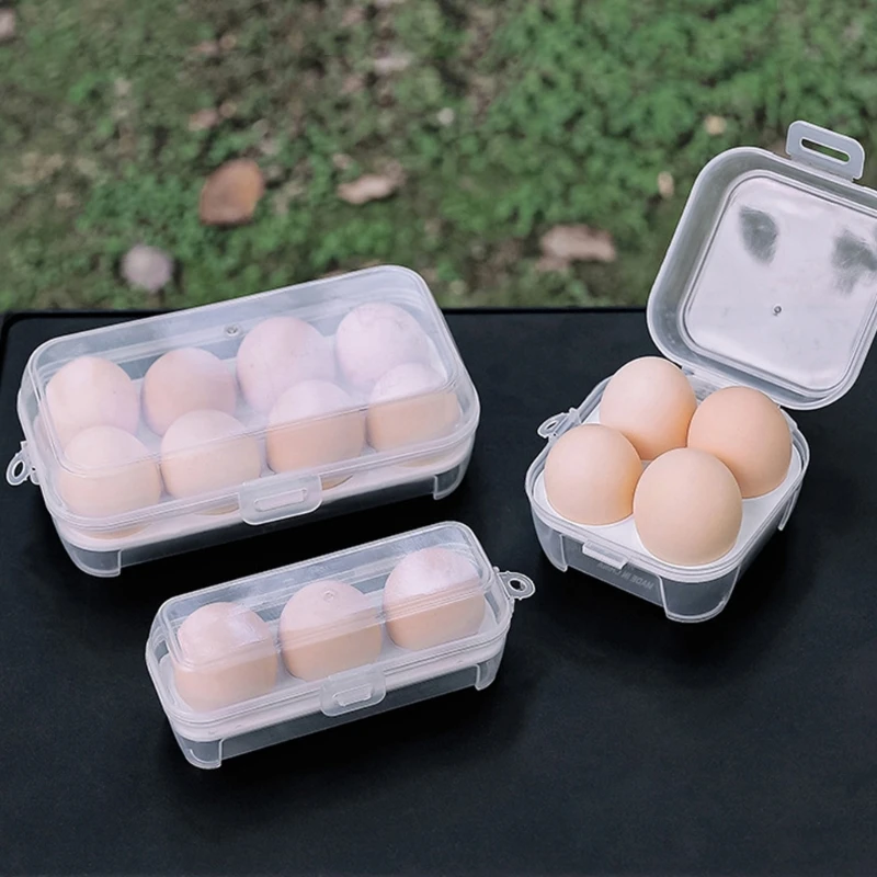 652D 3 4 8 Eggs Slot Tray Holder Box Storage Case for Outdoor Camping