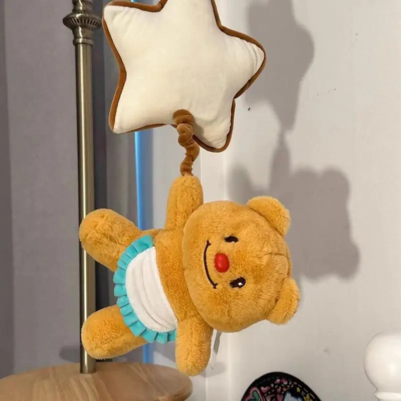 Jouet de hochet en peluche ours pour tout-petits, secoueur mentaires oriel, cintre mobile CPull, jouet d'arc de poussette souple pour garçons et filles, enfants