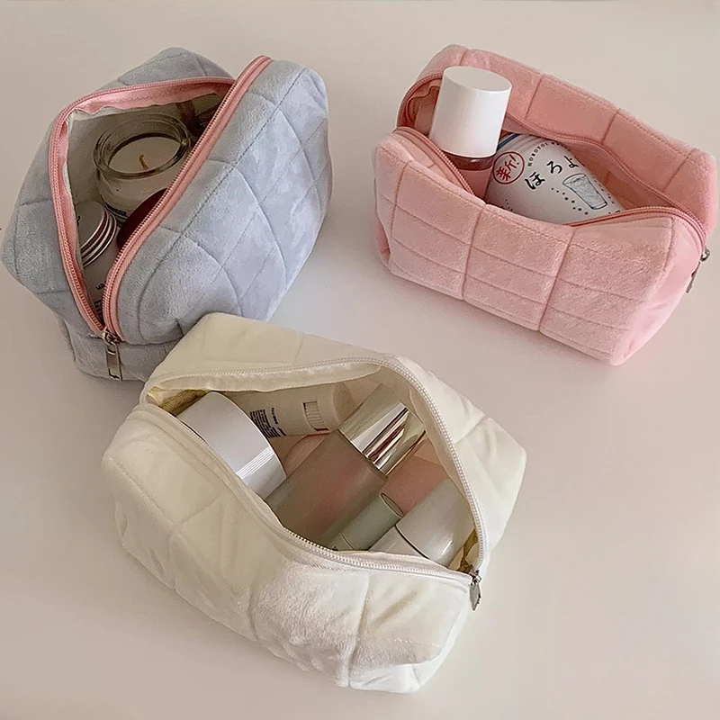 Simple Pillow Pillow Bag Pillow Pen Bag Toiletry Bags Portable Cream Makeup Bag Large Capacity Makeup Brush Storage Bags Female