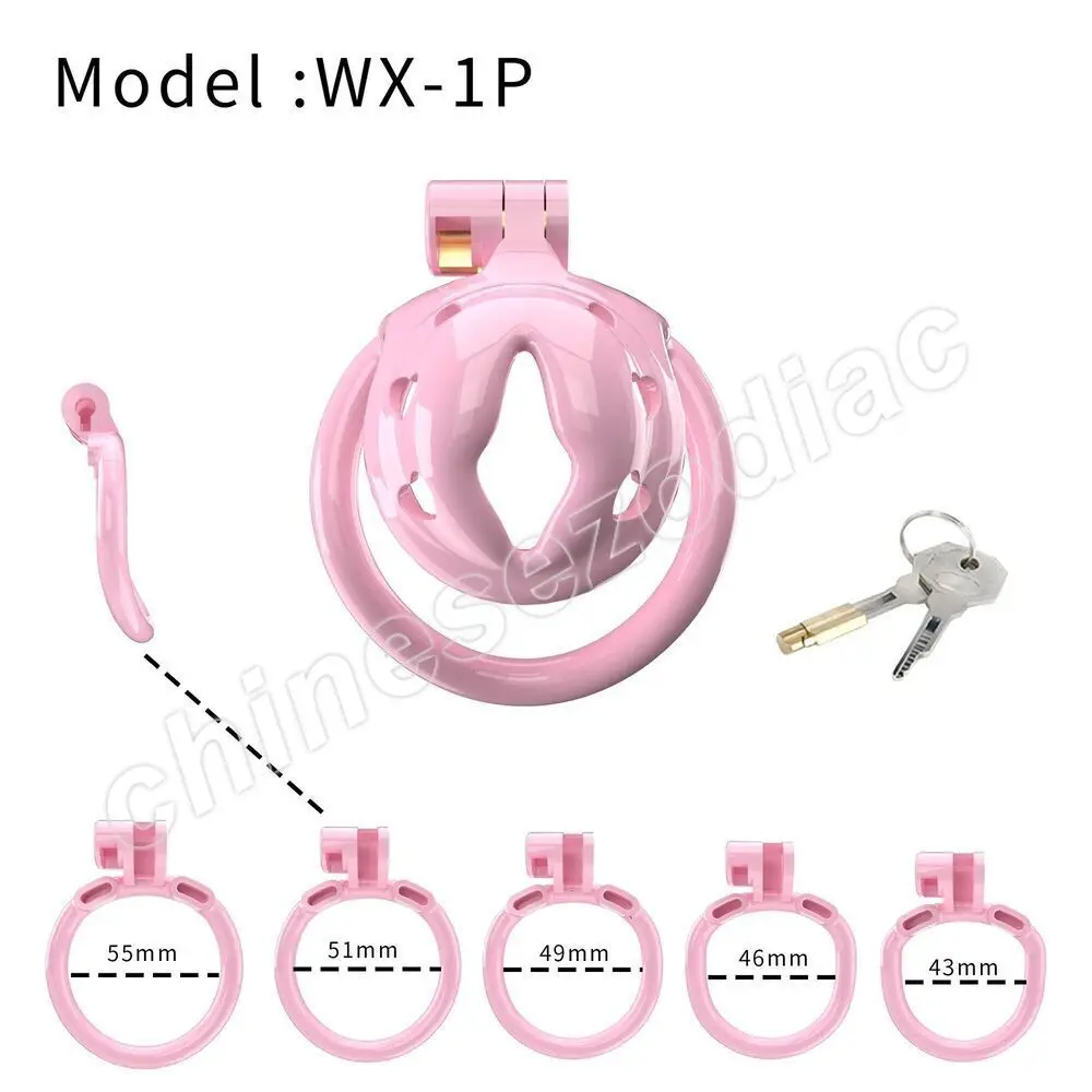 Gaiola de castidade super pequena Sissy Lock Binding Cage Homem Castidade rosa ‬   Dispositivo Novo Brinquedo Sexual Adulto