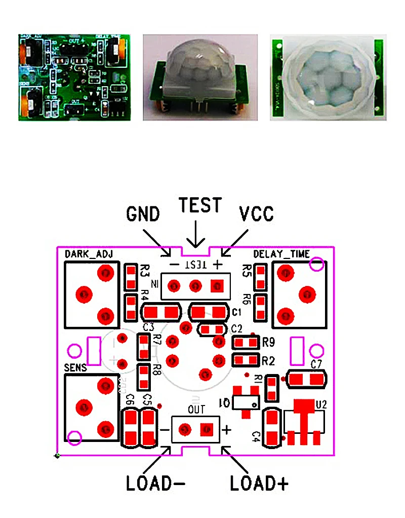 2Pcs/LOT SB612A-02-001-L Human body induction module，Digital signal processing, Anti-interference