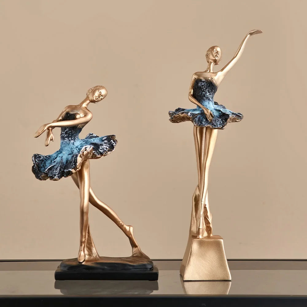 Creative Elegant Ballet Girl Statue Decorative Ornaments Living Room TV Cabinet Decoration Accessories Home Decor Crafts