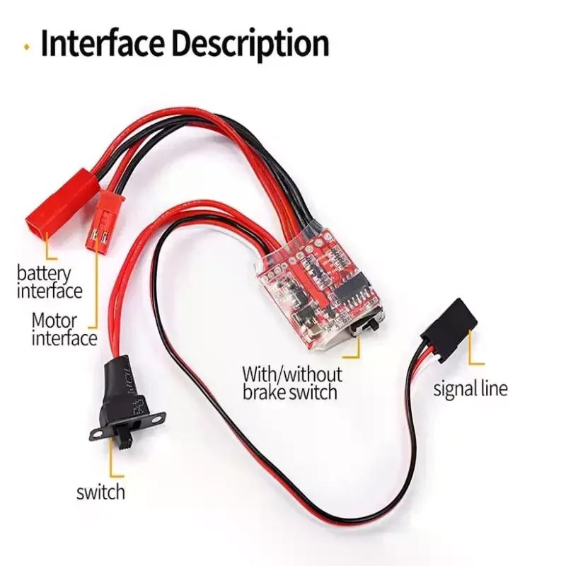 

30A 4-8V Mini Brushed Electric Speed Controller ESC Brush Electronic Motor Speed Controller For RC Car