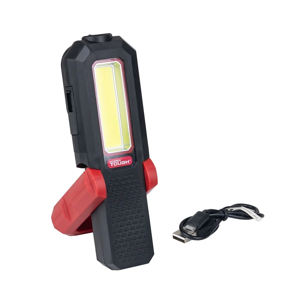Lampada da lavoro a LED ricaricabile 2 in 1 da 350 lumen con base magnetica Ricarica USB-C Modalità di luminosità dal design pieghevole portatile