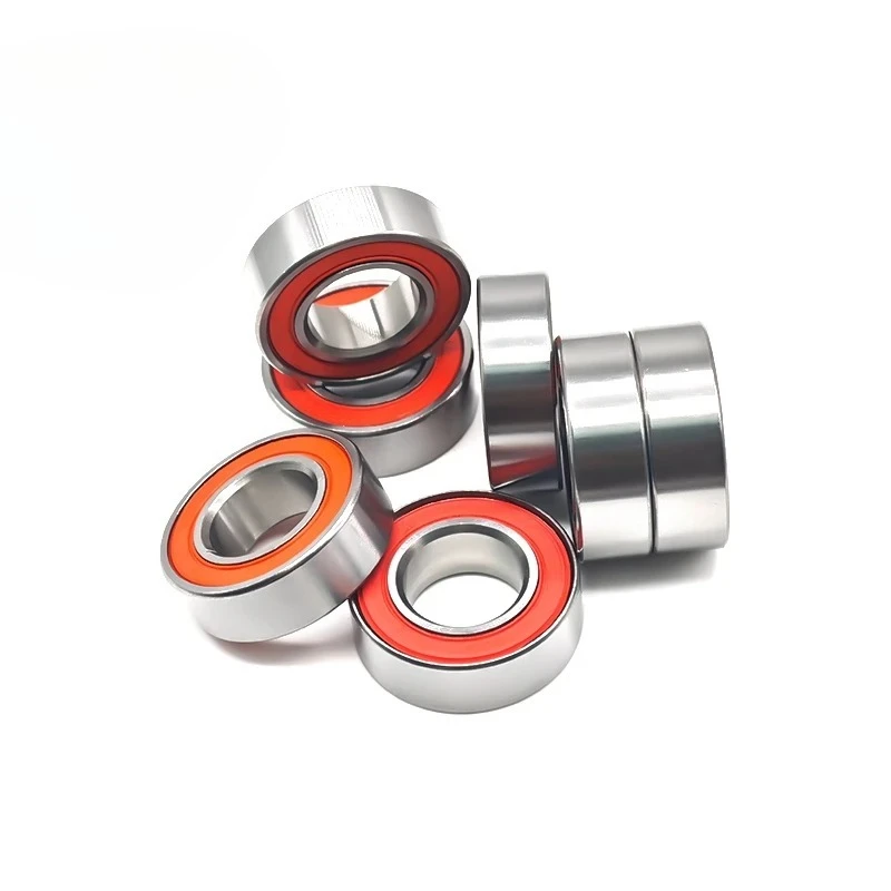 2Pcs 17287 2RS Red  Bicycle Bearing Steel ABEC-7 Flower Drum Bearing Mountain Bike Bicycle Spare Parts  163110 2RS 24397 2RS