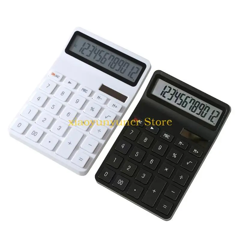 P9JB Precise 12 Digit Calculator Solar Power with Large Display for Classroom and Office Tasks