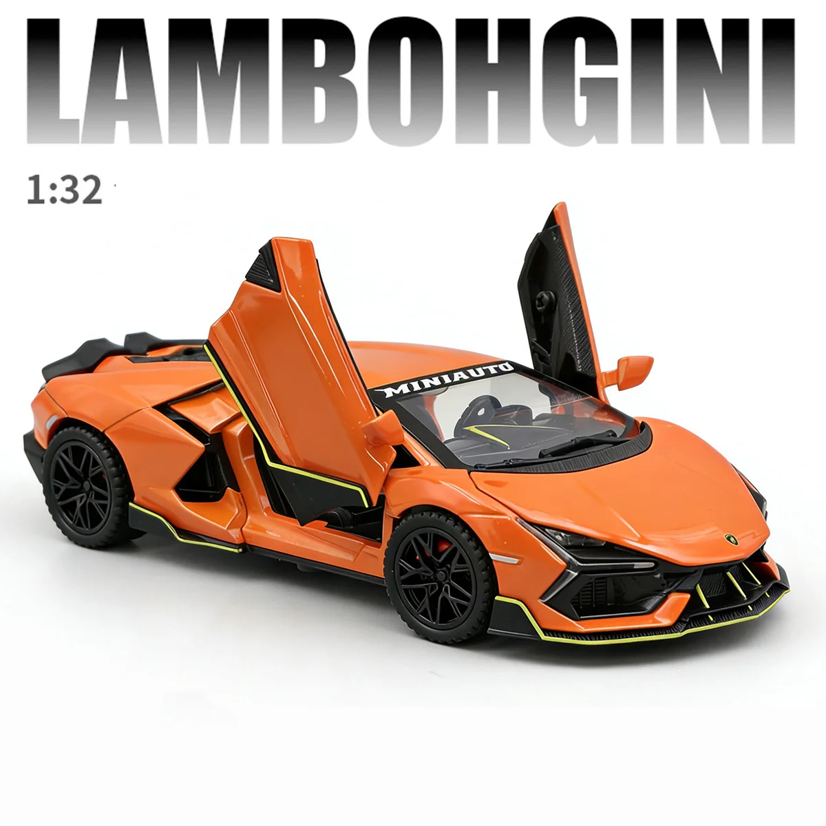 1:32 revuelto mansory supercar liga modelo de carro som e luz puxar para trás brinquedo das crianças colecionáveis presente aniversário