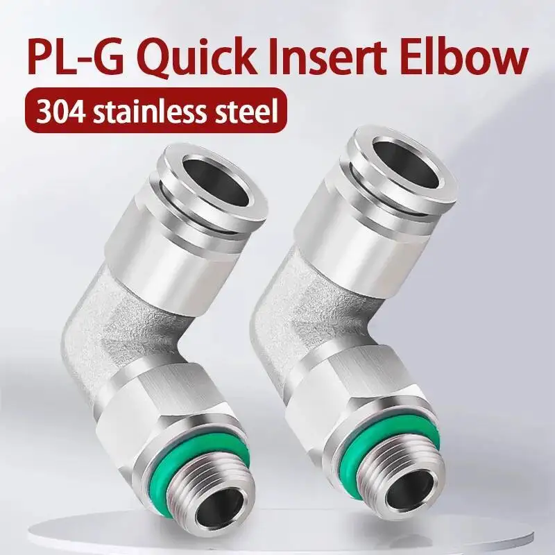 

10Pcs 304 Stainless Steel Pneumatic Hose Fitting PL Air Tube Connector 1/8 1/4 3/8 1/2 Quick Release Pipe Fittings 4Mm 6Mm 8Mm