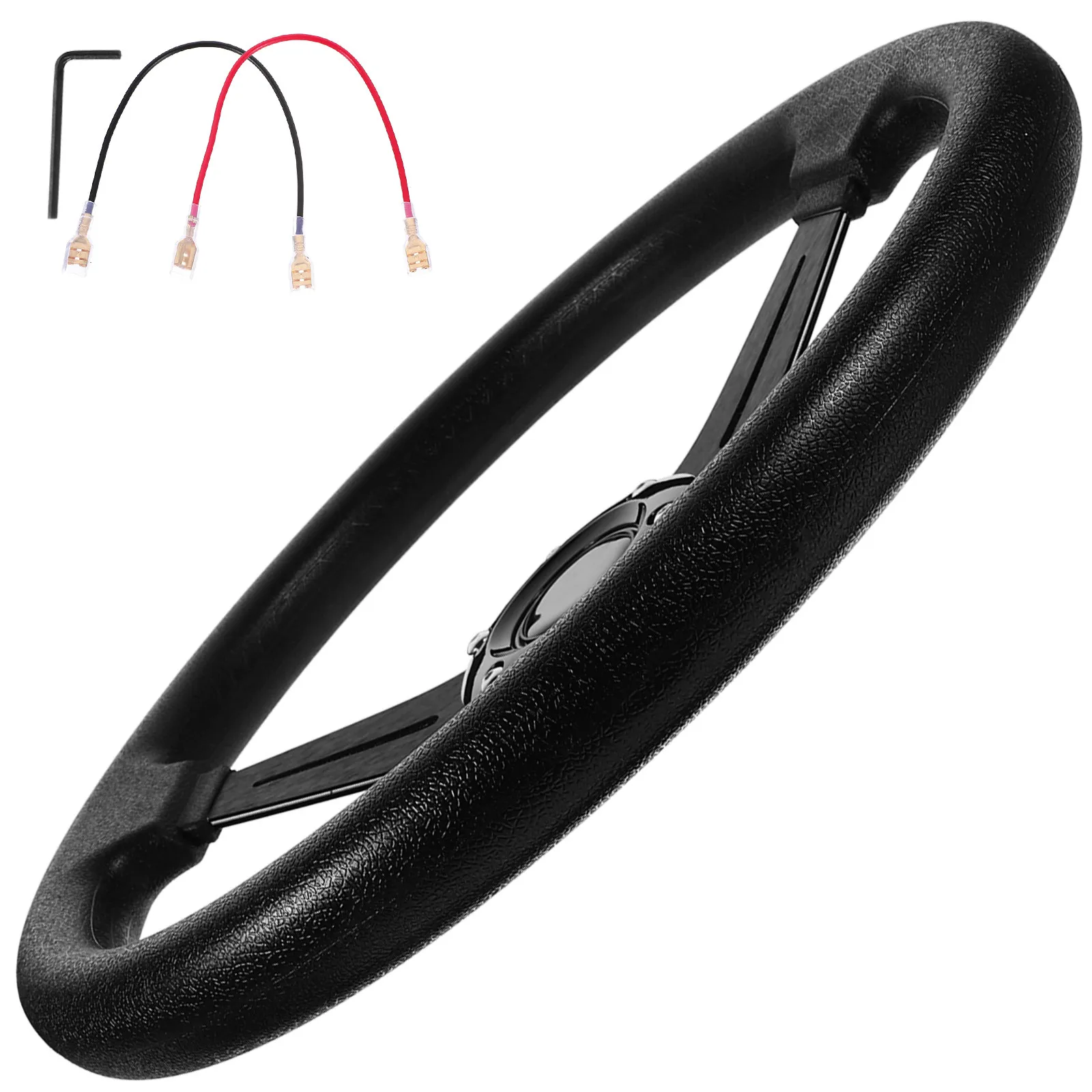 

Quick Release Steering Wheel Large 14 Inch Universal Car Racing Replacement PU Stainless Steel Automotive Accessory