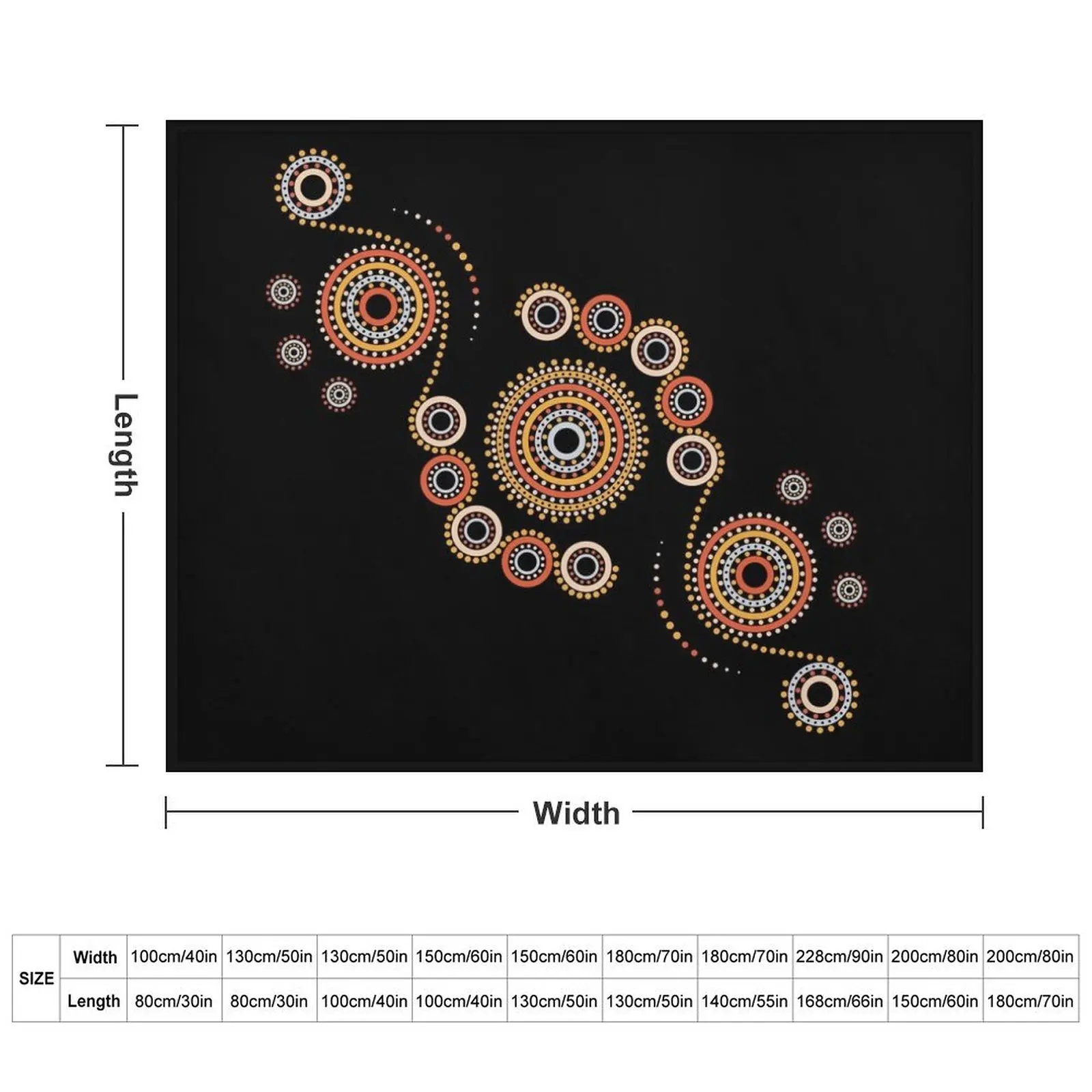 Aboriginal Art Aborigine Australian Indigenous aboriginal Flag autochthon Bigambul Points Circle Autumn Day Gift F Throw Blanket