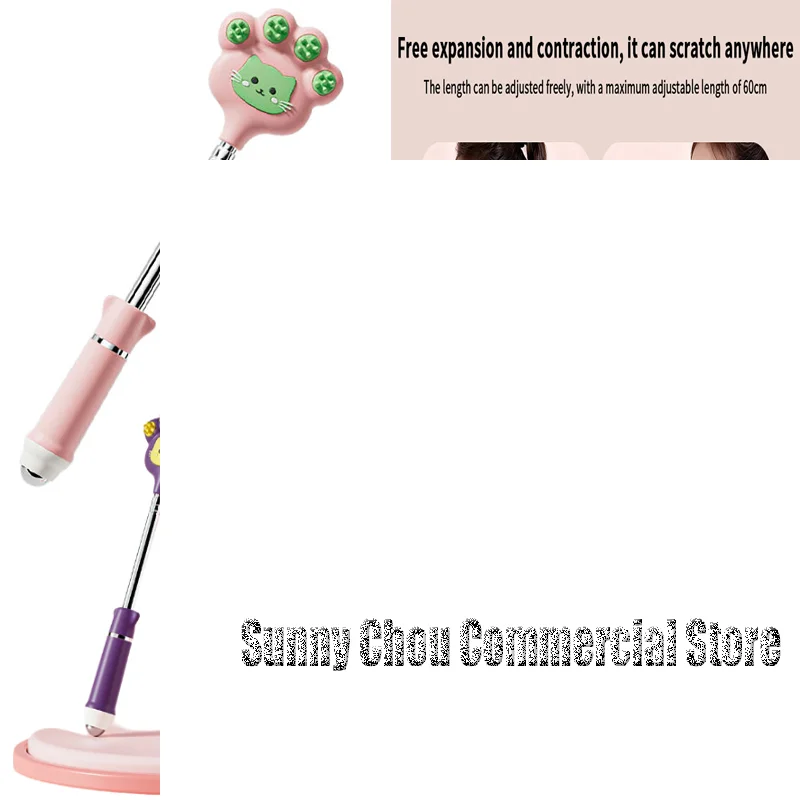 

1 * растягивающаяся зудящая когтеточка из нержавеющей стали, кошачья лапа, когтеточка с магнитным шариком, телескопический инструмент для царапин на спине, точечный массаж