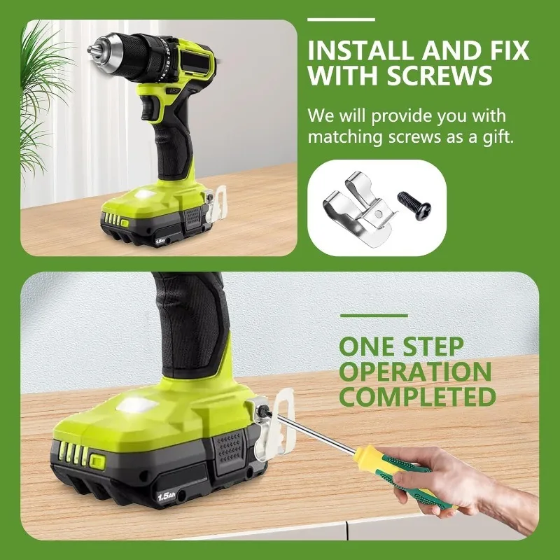 Drill Bit Holder Belt Hook Clip With Screws Kit For Ryobi/Ridgid Impact Driver Drill Holder Hooks Power Tool Accessories