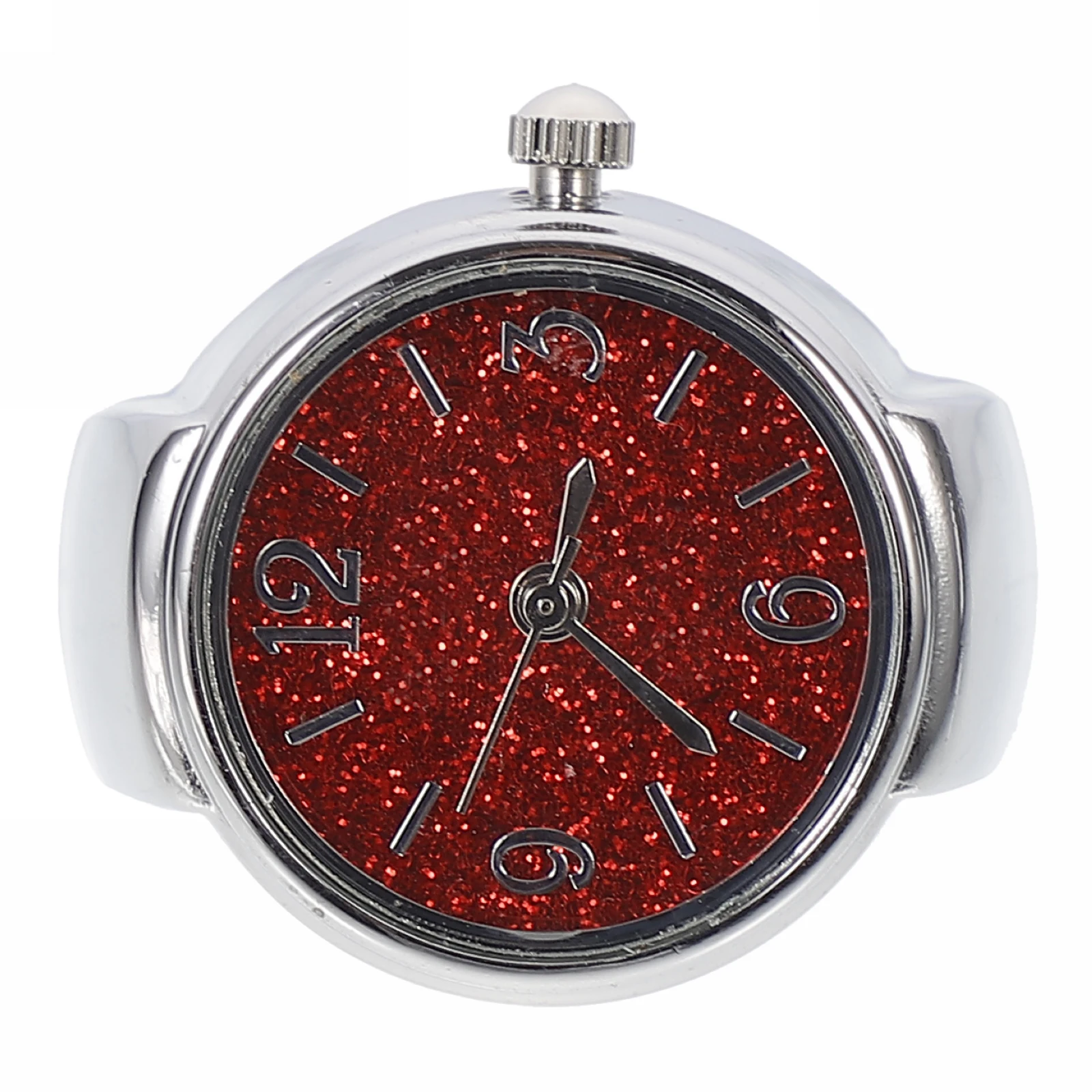 

Elasticity Digital Ring Table Nurse Finger Watch Zinc Alloy Novelty Watches-finger