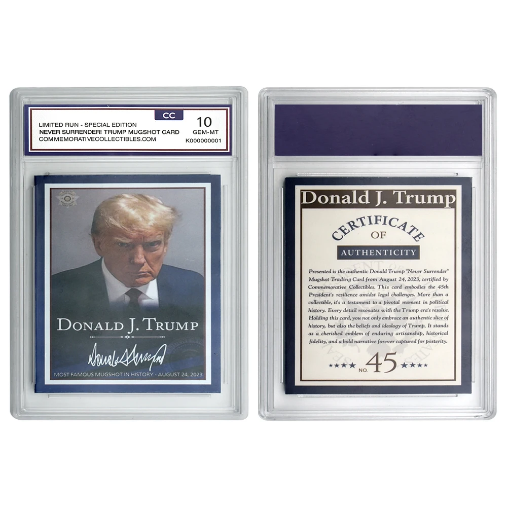 6Pcs/set US President Donald Trump Trading Card InGold We Trust Fight for USA Rating Card Collection Gift