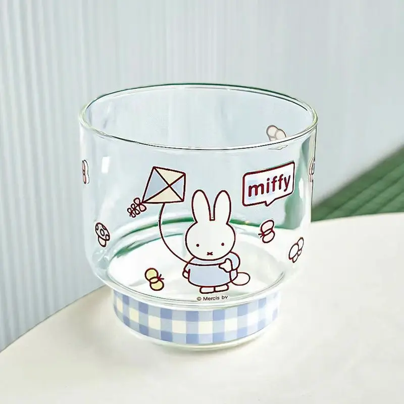New Style Miffy Lovable Rabbit Glass Gao Yan Value High-temperature Resistance Stacked Cup Lovers Cup Give Someone A Gift Cup