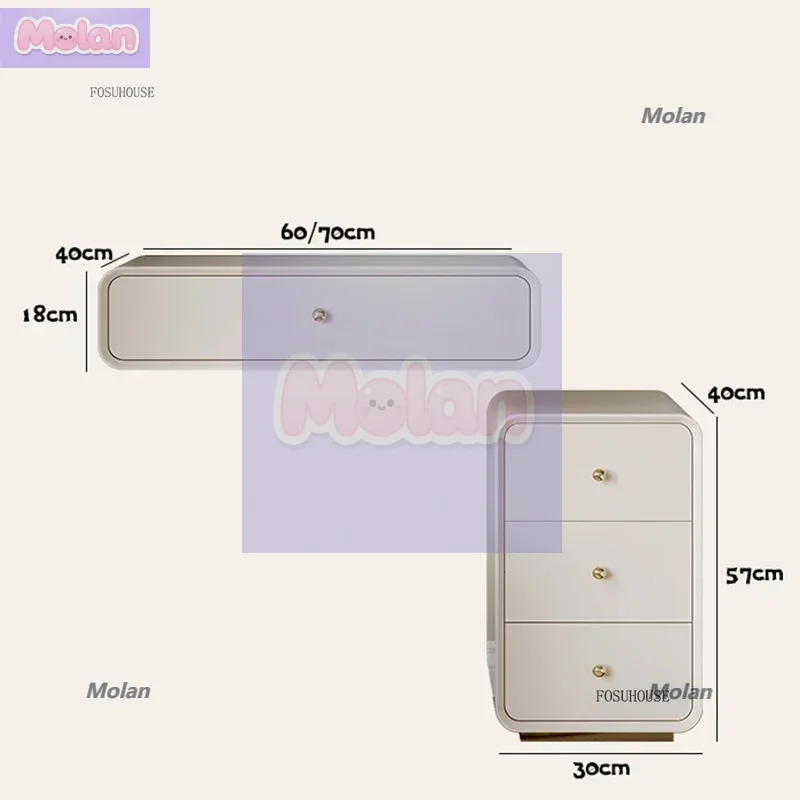 

Cream Style Floating Dressing Tables Home Furniture Simple Small Apartment Bedroom Dressers Wall-mounted Solid Wood Makeup Table