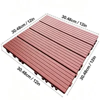 44-Piece Interlocking Plastic Outdoor Flooring, Suitable for Courtyard Floors, Outdoor Patios, Walkways, and Decking. Waterproof and Easy to Install, Made of Durable PP Material, Ideal for Use around Swimming Pools, Gardens, and Other Outdoor Areas. 8