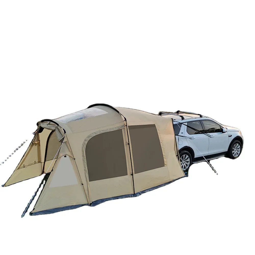 Outdoor Camping Waterproof Car Connect Rear Tent Double Layer Large Family SUV Tent for 8 Person