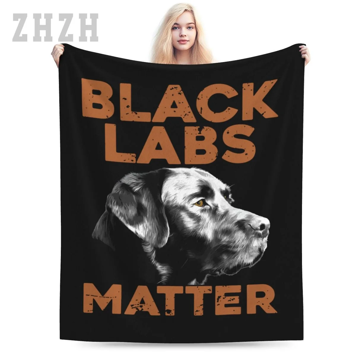 Manta negra Labrador Retriever Labs Matter Service Animal franela multifunción Camping funda de sofá mantener caliente