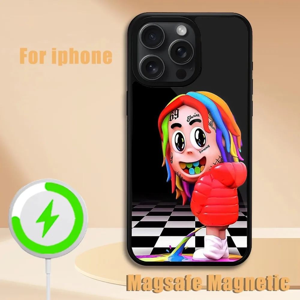 Rapper 6ix9ine  Phone Case For iPhone 11 12 13 14 15 Plus Pro Max Magsafe Magnetic Wireless Charging Cover