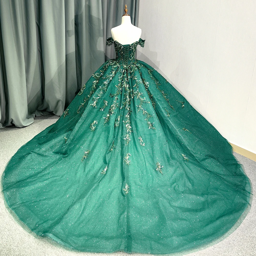 Charming Ball Gowns Quinceanera Dresses for 15 Years Lady Party Dress Sequined Beads Customized Off the Shoulder Customized