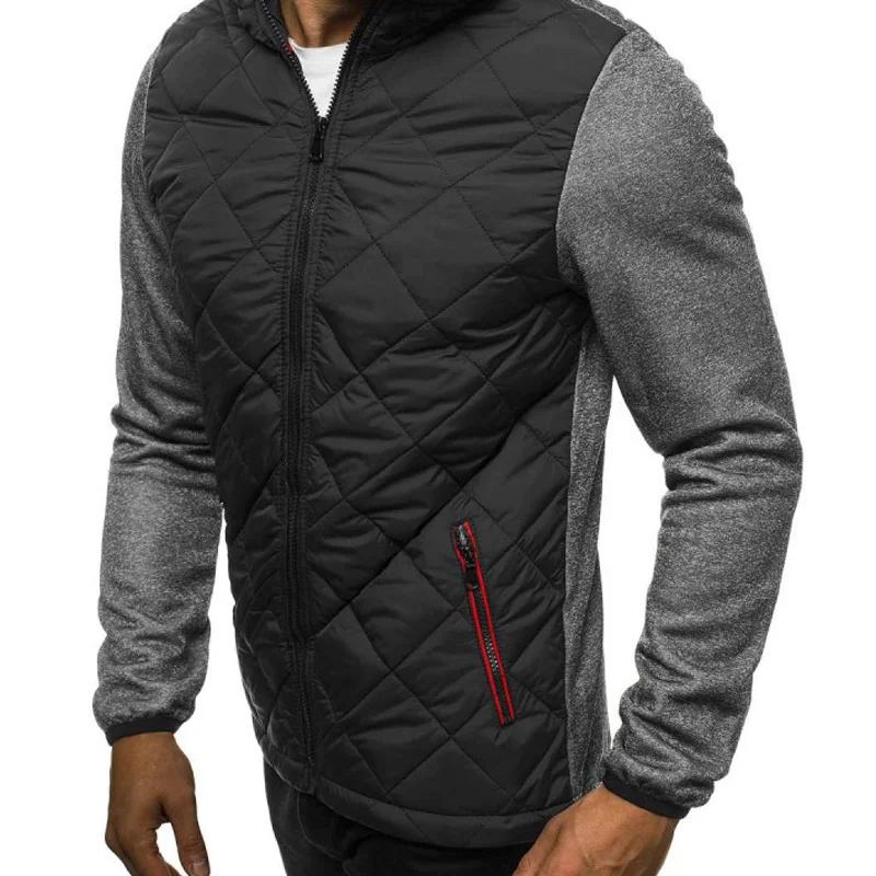 Chaqueta informal de manga larga para hombre, suéter con capucha y cremallera, cárdigan, abrigo deportivo a cuadros de color hechizo MY115, novedad de 2023