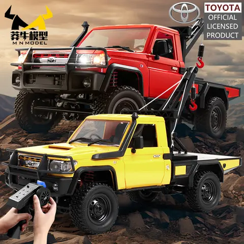 MN 모델 1:12 4륜구동 RC 구조 차량 오프로드 자동차 등반 트럭 시뮬레이션 크레인 픽업 락 크롤러 수집용 장난감 (성인용)
