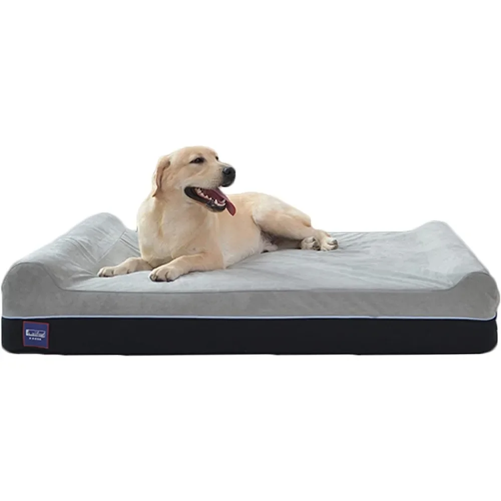 Oreiller en mousse à mémoire de forme extra large pour chien, produits pour animaux de compagnie, fournitures en polymères pour chiens, maison et jardin, Orth4WD, 50 po x 36 po x 10 po