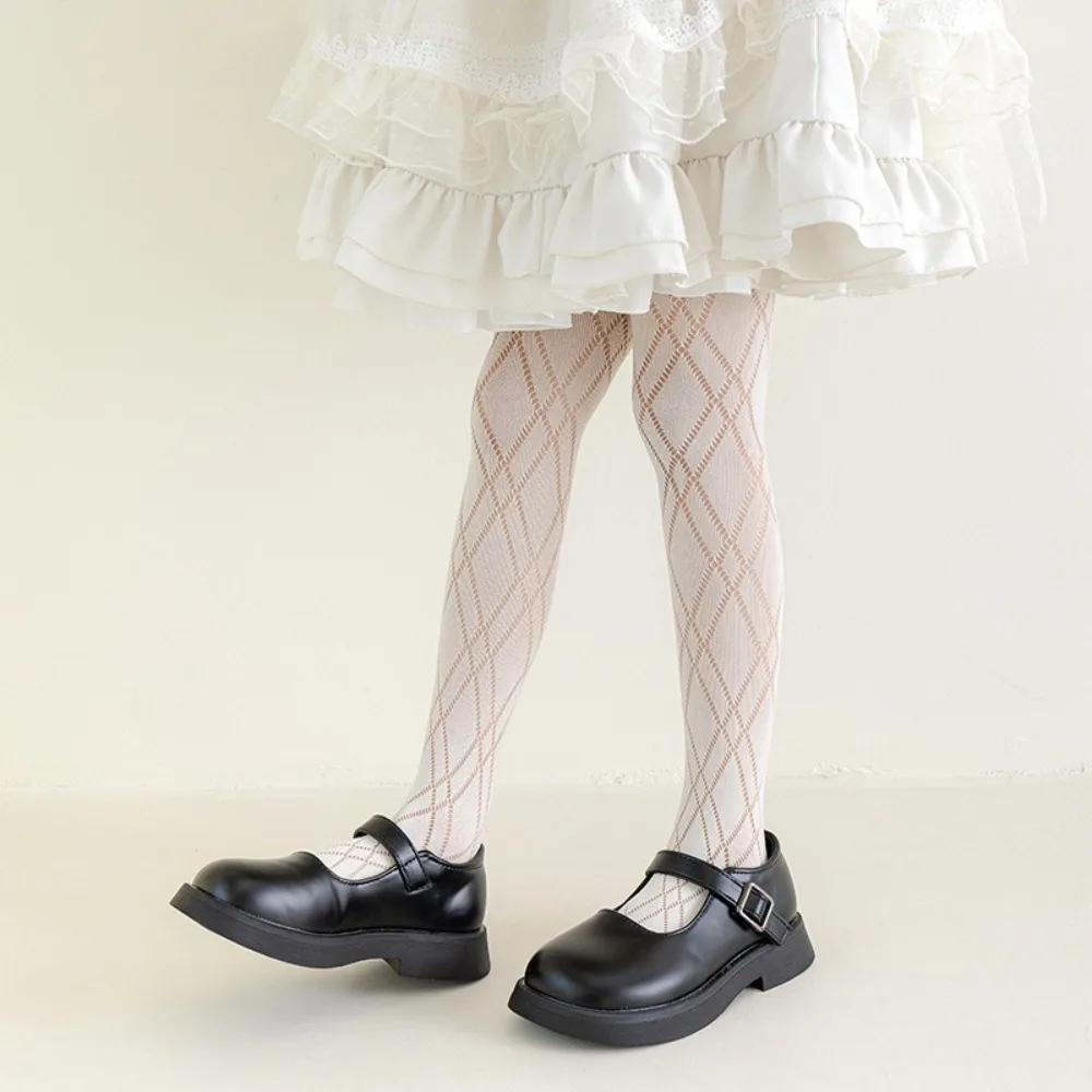 New Mesh Pantyhose Embroidery Stretch Tights Breathable Thin Footed Leggings Princess