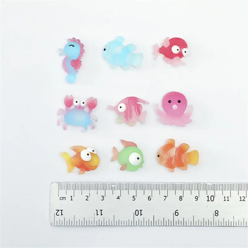 Fish Resin Patch Phone Case Decoration Patch Decorative Patch For Phone Case Ocean Series  Diy Resin Cartoon Stickers