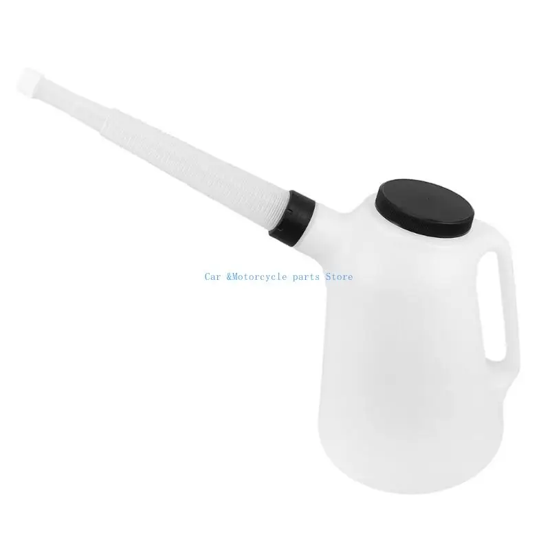 

Y9UC Oil Measuring Container Leakproof with Flexible Spout 5L Automotive Oil Pitcher