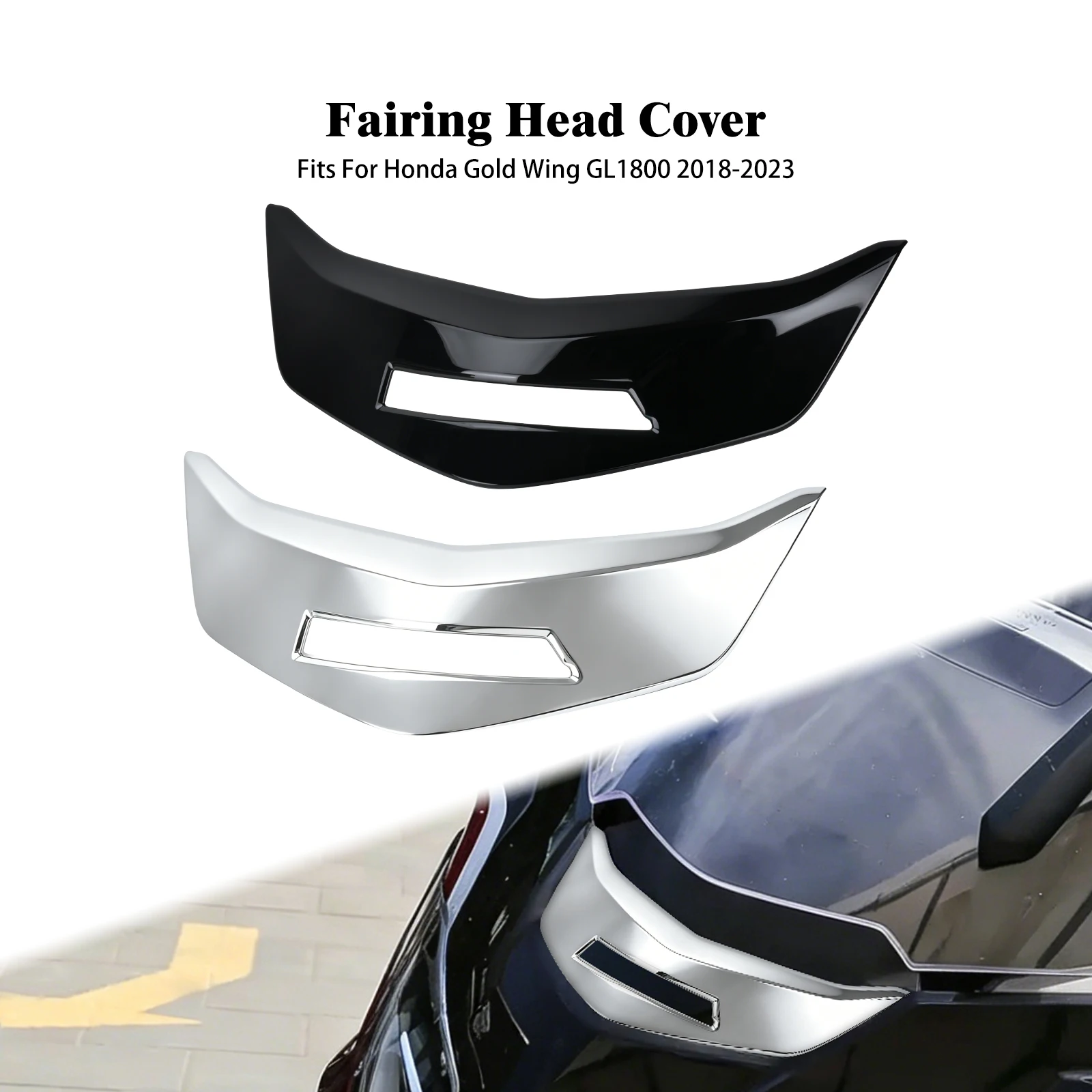 Motorcycle Front Upper Cowl Fairing Trim Headlight Cover Panel For Honda Gold Wing GL1800 GL 1800 2018-2022 23 Decorative Cover