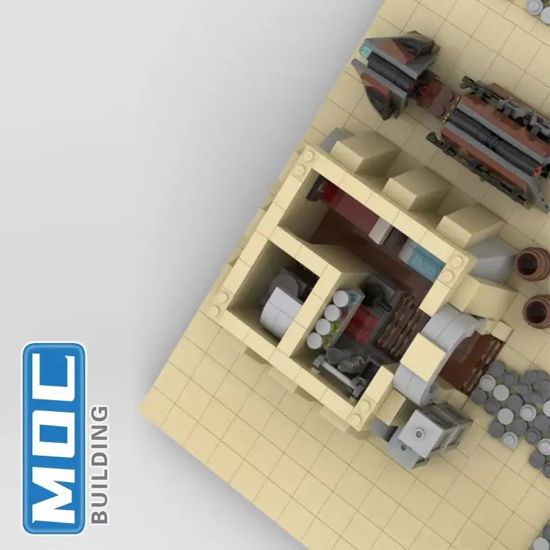 

Комплект строительных блоков Tatooine Secret Base MOC Space Wars, военная защита, база дома, кирпичная модель, сделай сам, детская игрушка-головоломка, подарок на день рождения
