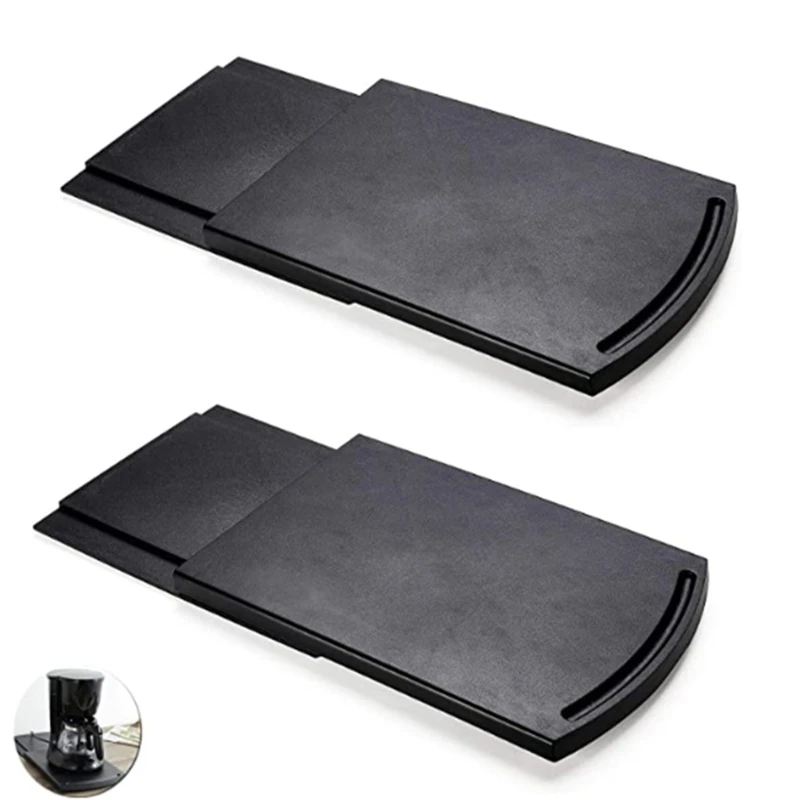 Sliding Coffee Machine Tray Pad with Smooth  Non-slipping Pads A0KF