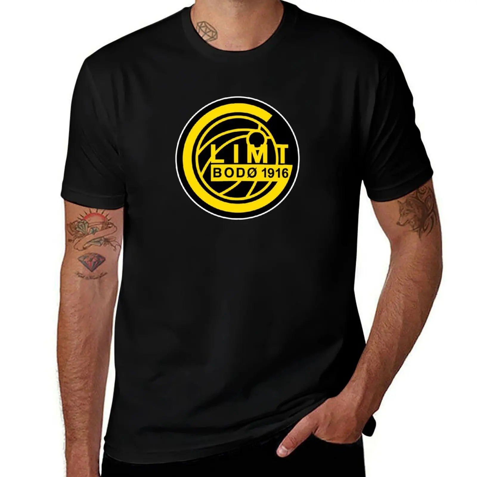

Bodo Glimt Fotballklubben Norwegian Sports Fans T-Shirt funny t shirts cotton men t shirt cotton 100% T-Shirt
