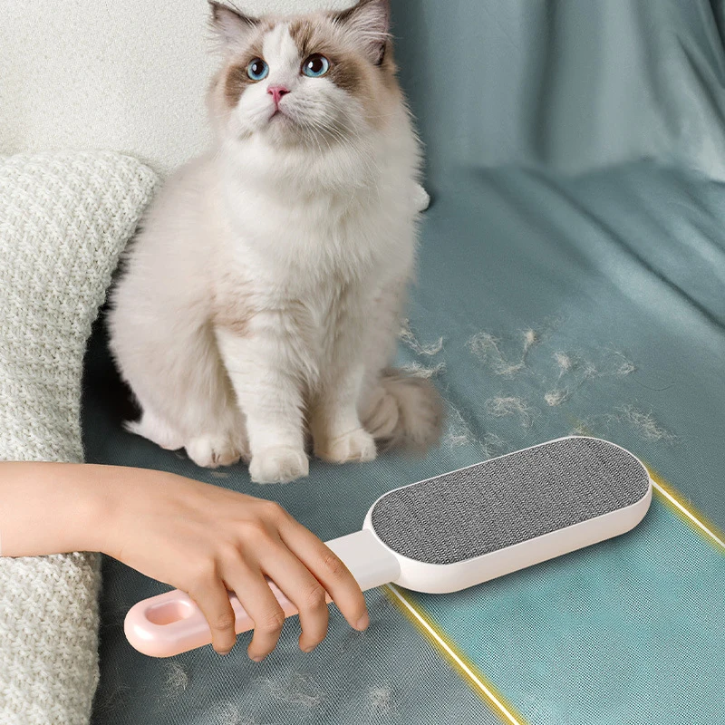 สัตว์เลี้ยงที่มีประสิทธิภาพRemoverขนปลอดภัยปฏิบัติ 4-in-1 Double-Sided STATIC Hair RemovalแปรงDepilationแปรงสิ่งจําเป็นในชีวิตประจําวันบ้าน