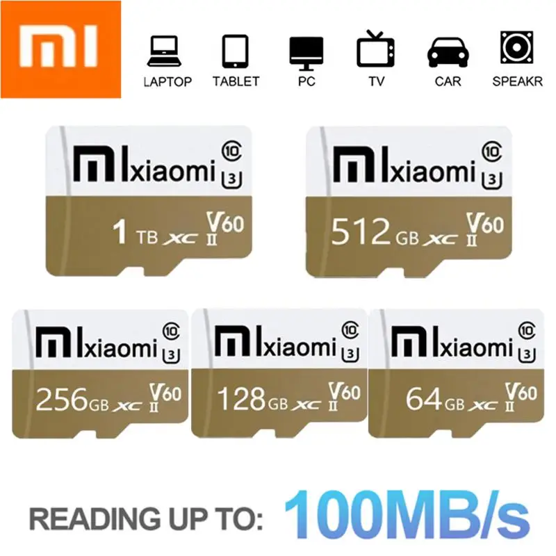 Xiaomi-tarjeta SD para cámara, memoria Flash de 2TB, 1TB, 512GB, U3, Clase 10, UHSI, tarjeta TF de 256GB y 128GB