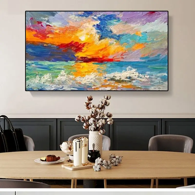 GATYZTORY Oil Painting By Number Abstract Hand Painting Wall Art DIY Acrylic Paints Landscape On Canvas Large Size For Living Ro