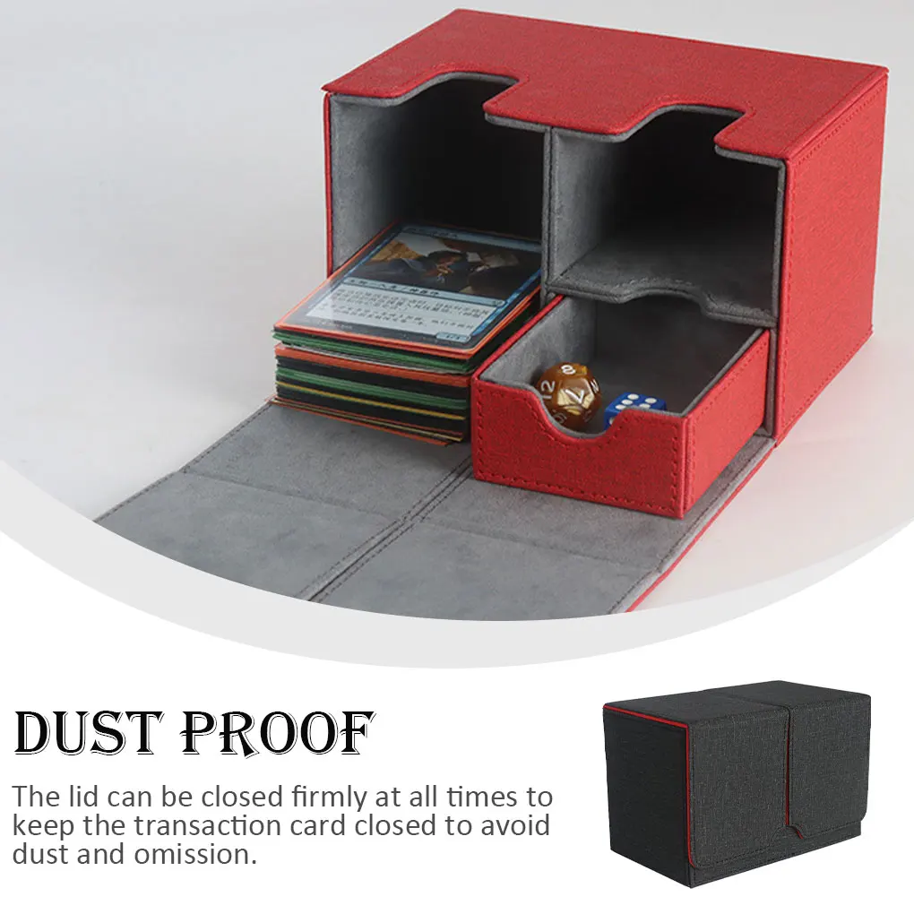 Trading Card Deck Box PU Leather Storage Protective Organizer Holder