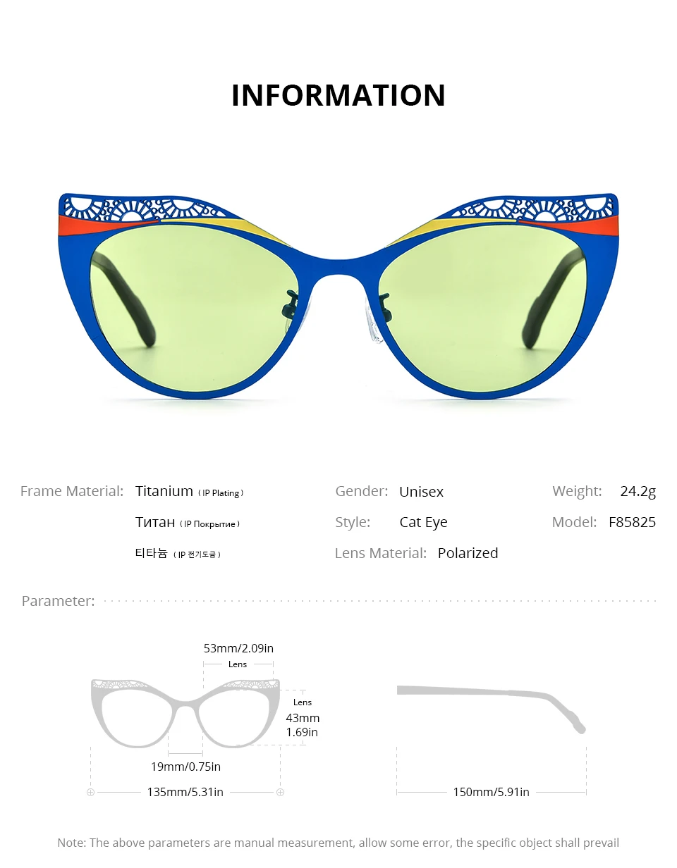 FONEX Titan-Sonnenbrille für Damen, neu im trendigen Markendesign, polarisierte Cateye-Sonnenbrille, hochwertige japanische Cat-Eye-Sonnenbrille 85850 – Detail 26