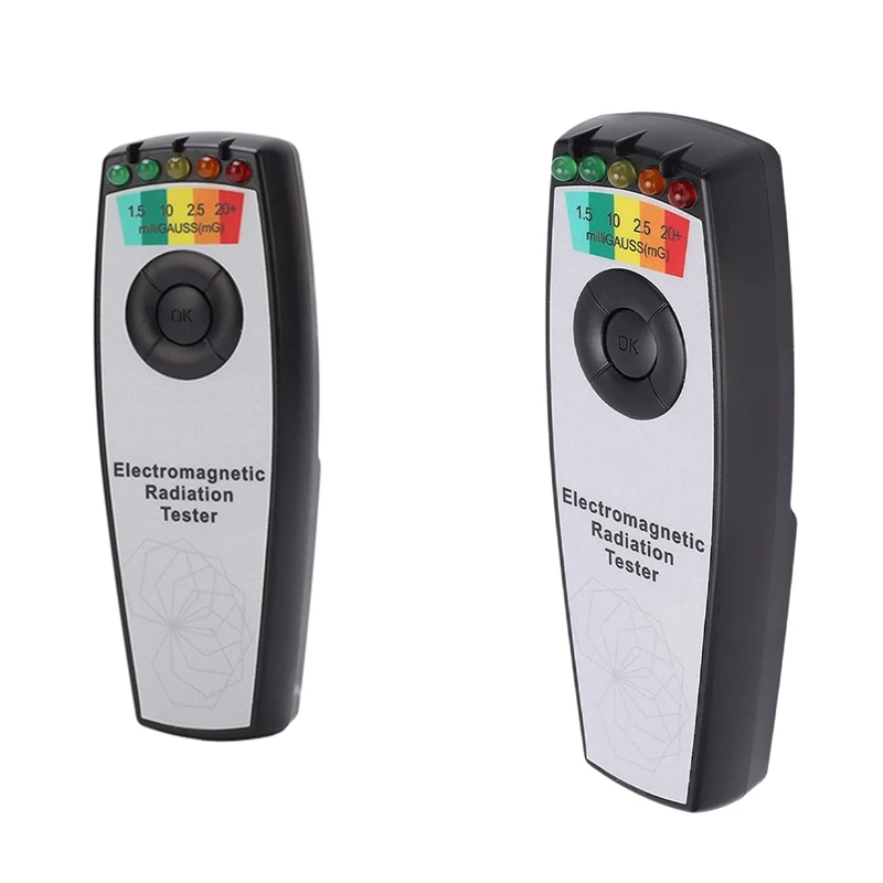 Magnetic Field Detector LED Equipment Electromagnetic Radiation EMF Meter Portable Five Detection Indicators